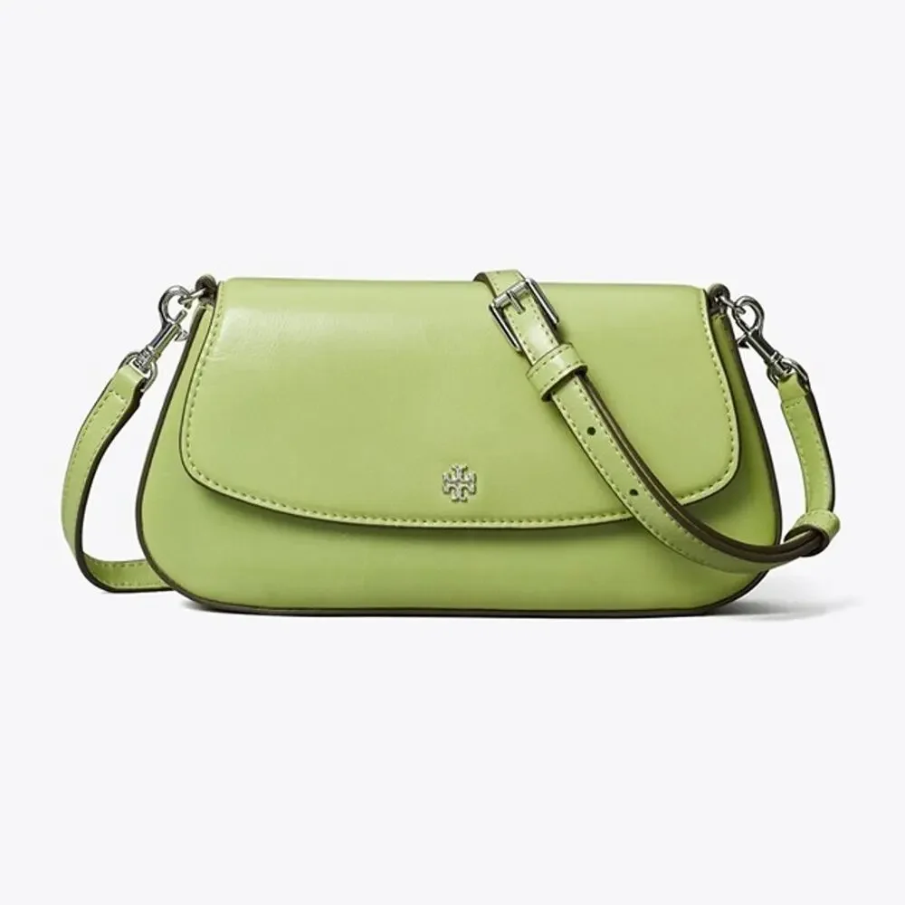 Tory Burch Rory Glazed Mini Convertible Crossbody 181420 Frond $345